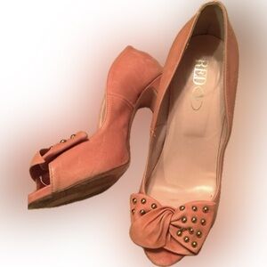 Valentino Studded Peep Toe Pumps